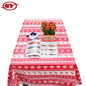 Capa de mesa personalizada de Natal com flanela de volta